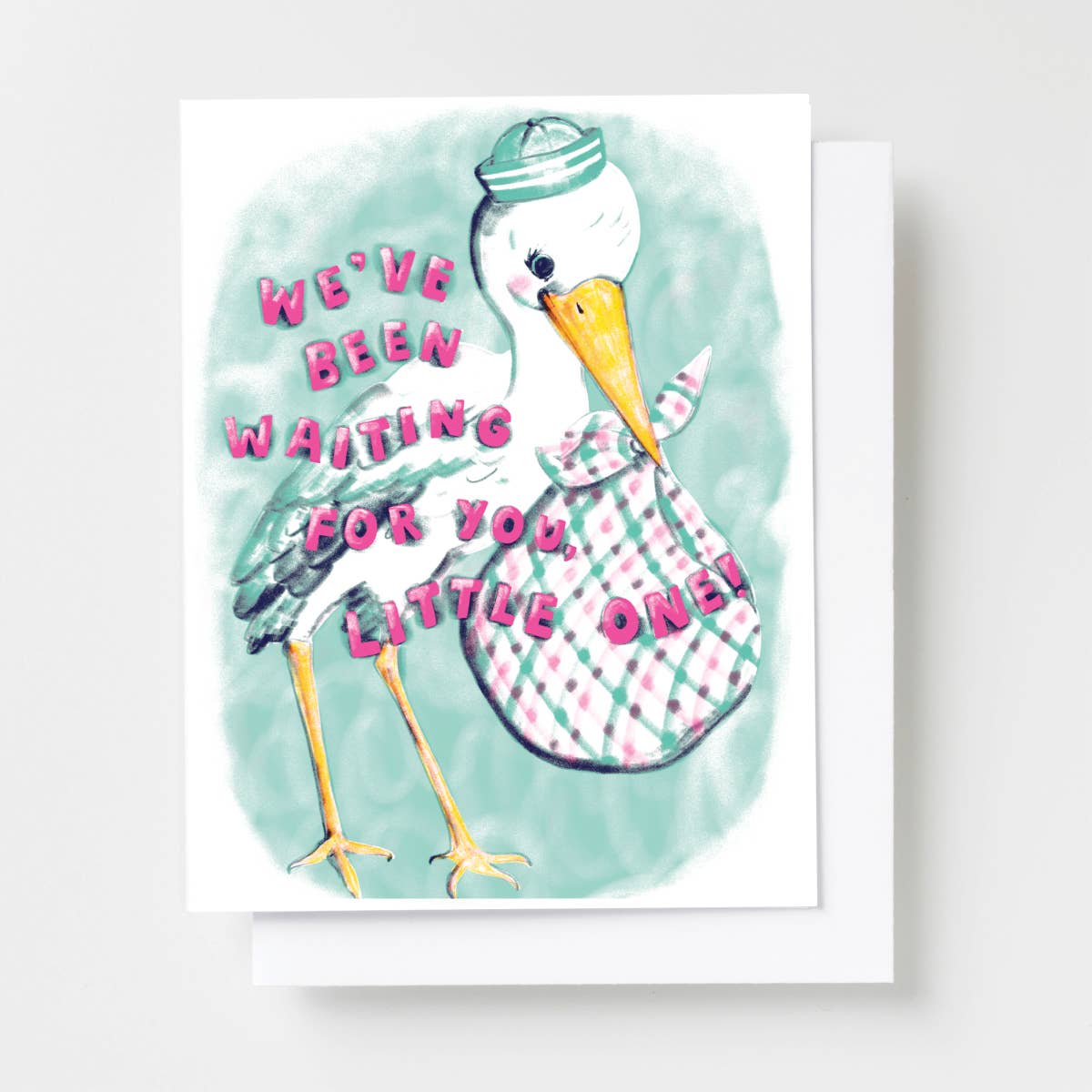Baby Card; Waiting for You, Little One (Risograph Card)