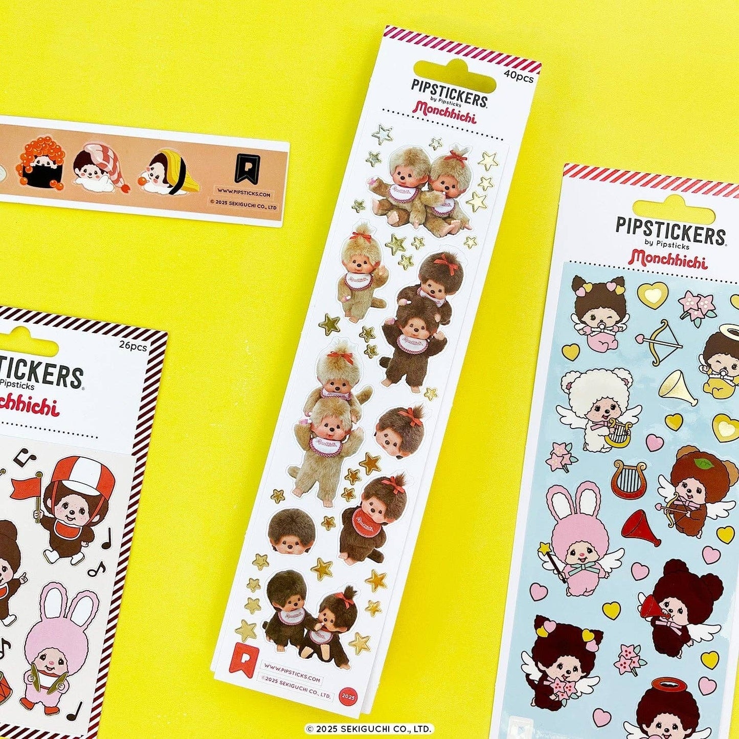 Pipsticks Sticker Sheet; Monchhichi Cuddles