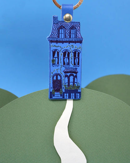 Leather Keyring; Dolls House (100% Leather)