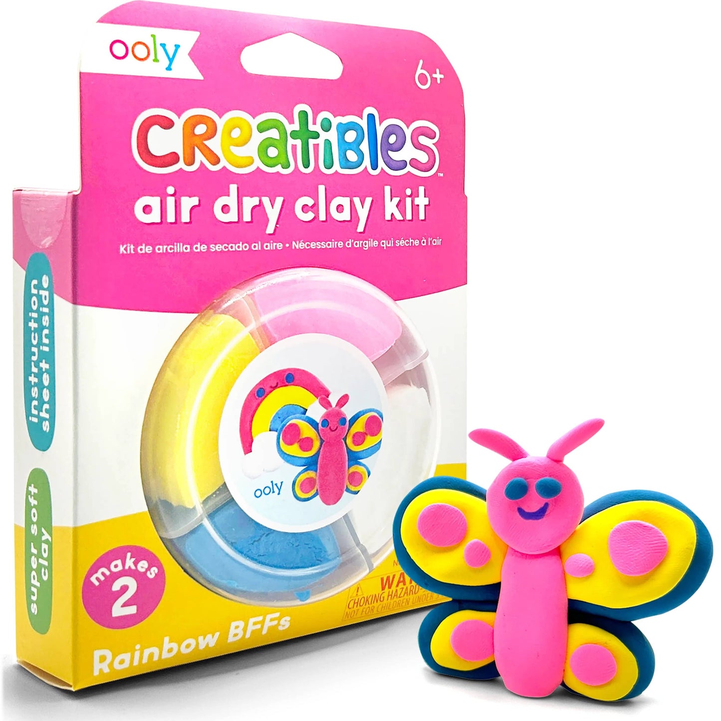 Ooly Creatibles D.I.Y. Air-Dry Clay Kit: Rainbow BFFs (Set of 4)
