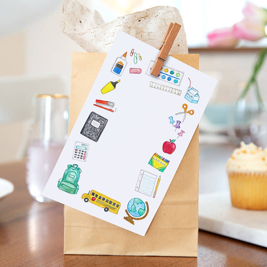 Memo Notepad; School Days By Natty Michelle Paperie