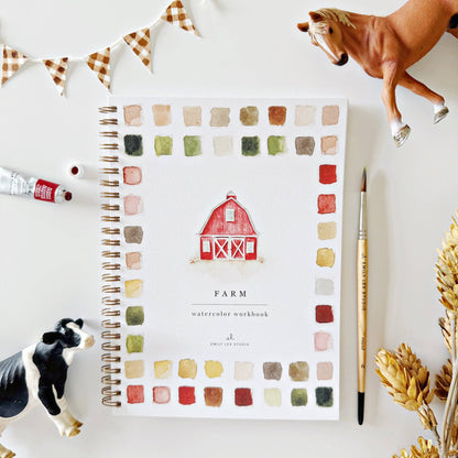 Watercolor Workbook; Farm By Emily Lex