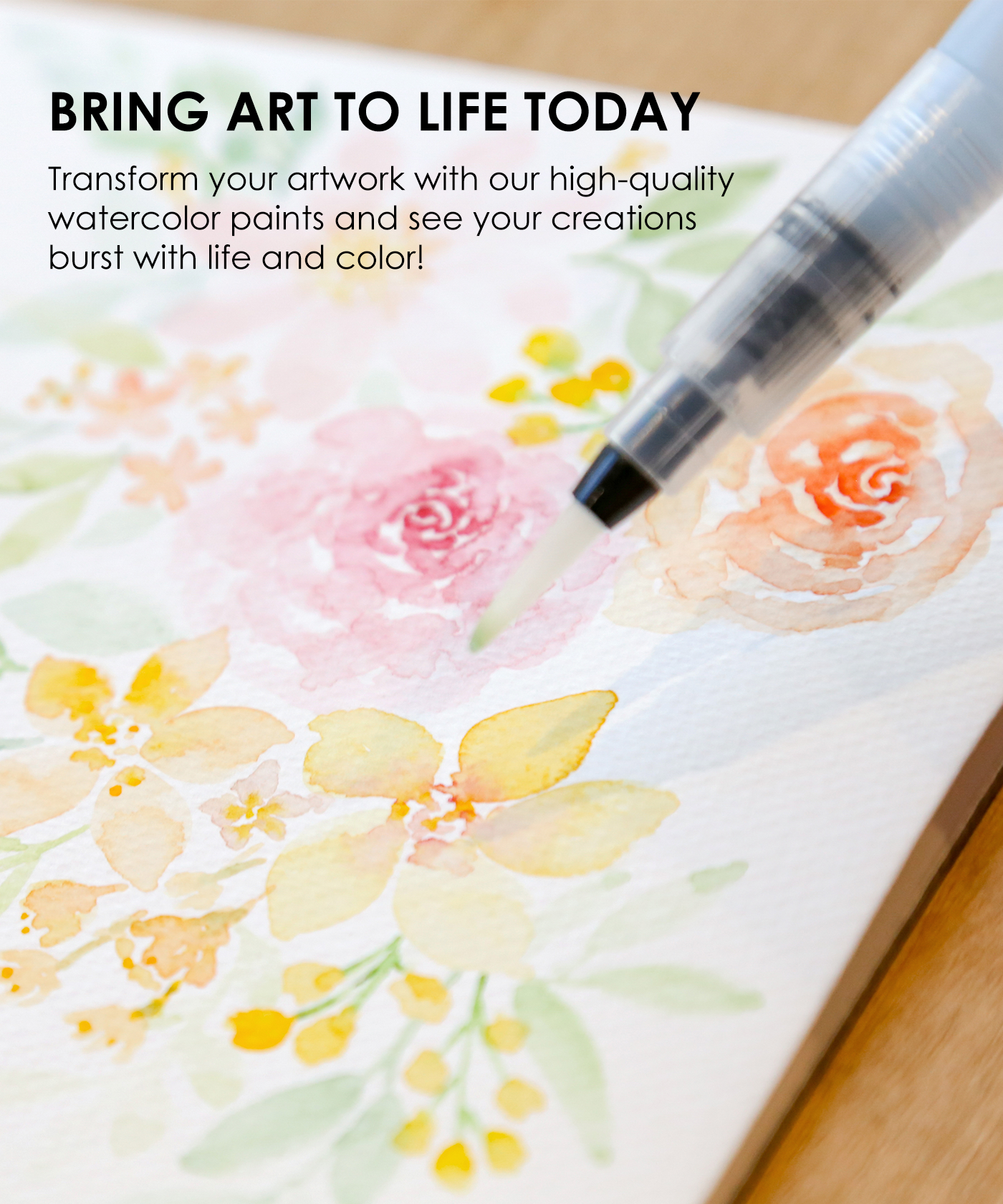 Grabie Complete Watercolor Pocket Set; Essential Colors (12 Colors & Brush)