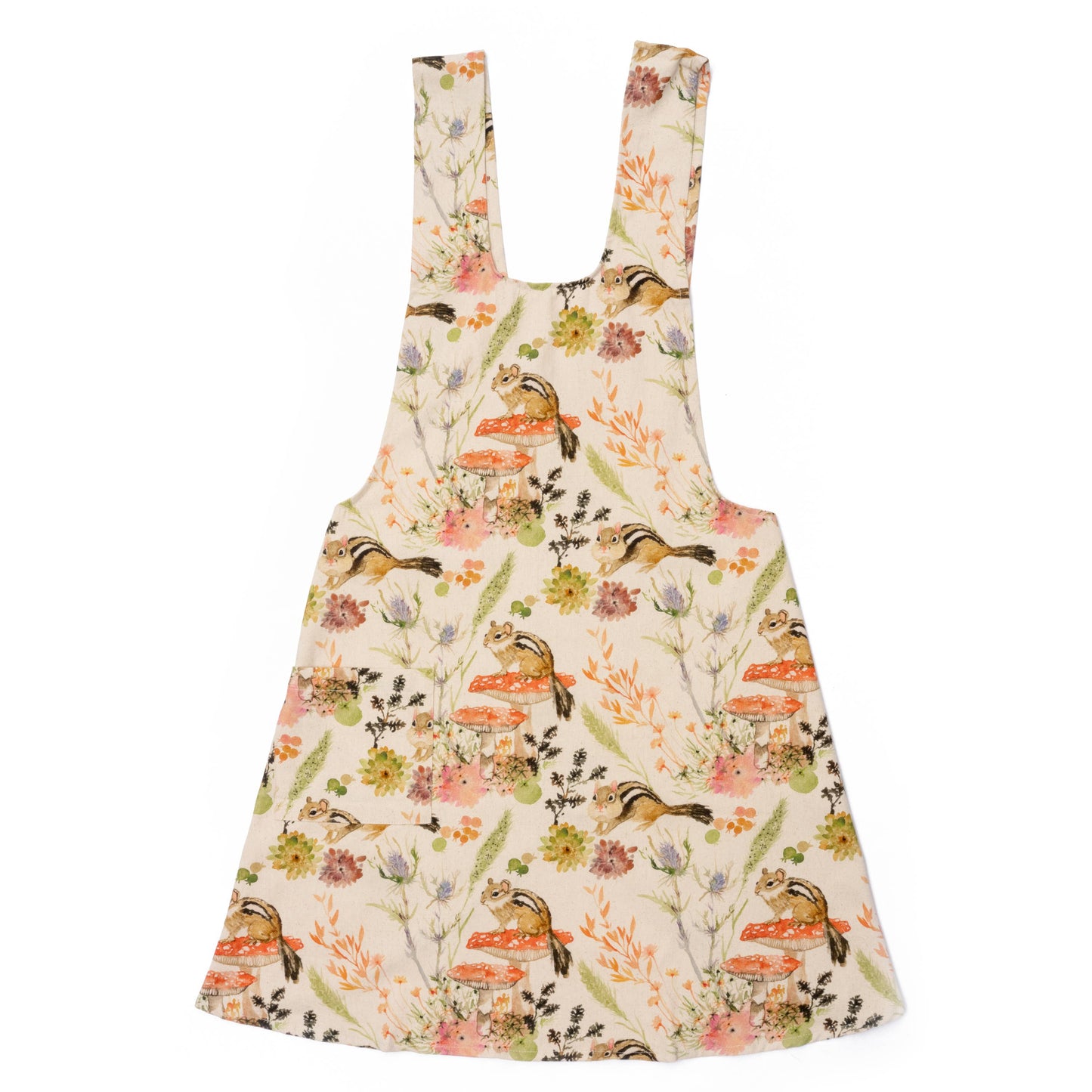 Pinafore Apron; Chipmunks (100% Cotton)