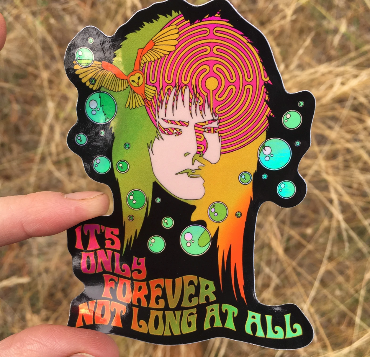 Vinyl Sticker; Labyrinth David Bowie (3 Inch)