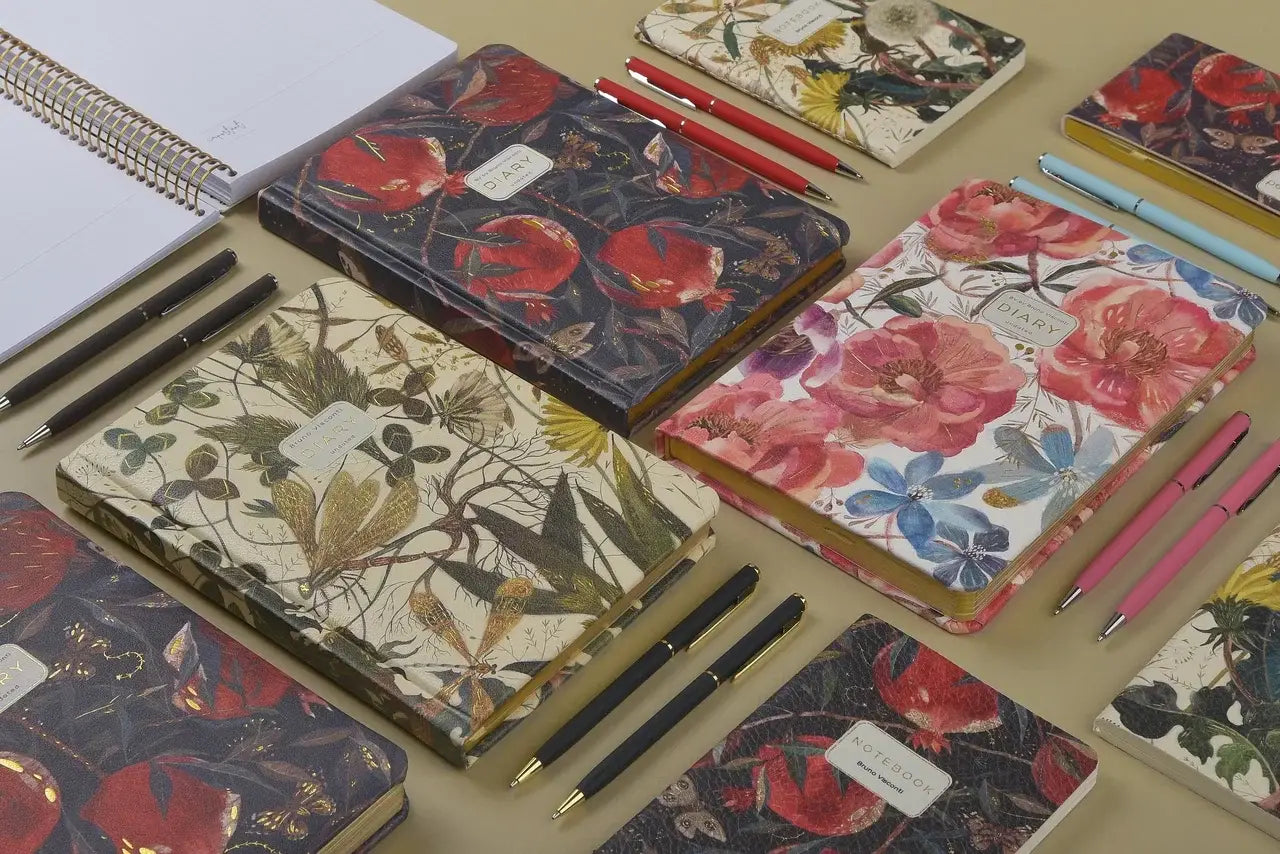 Journal; Heaven Flowers (A5 Vegan Leather Hardcover)