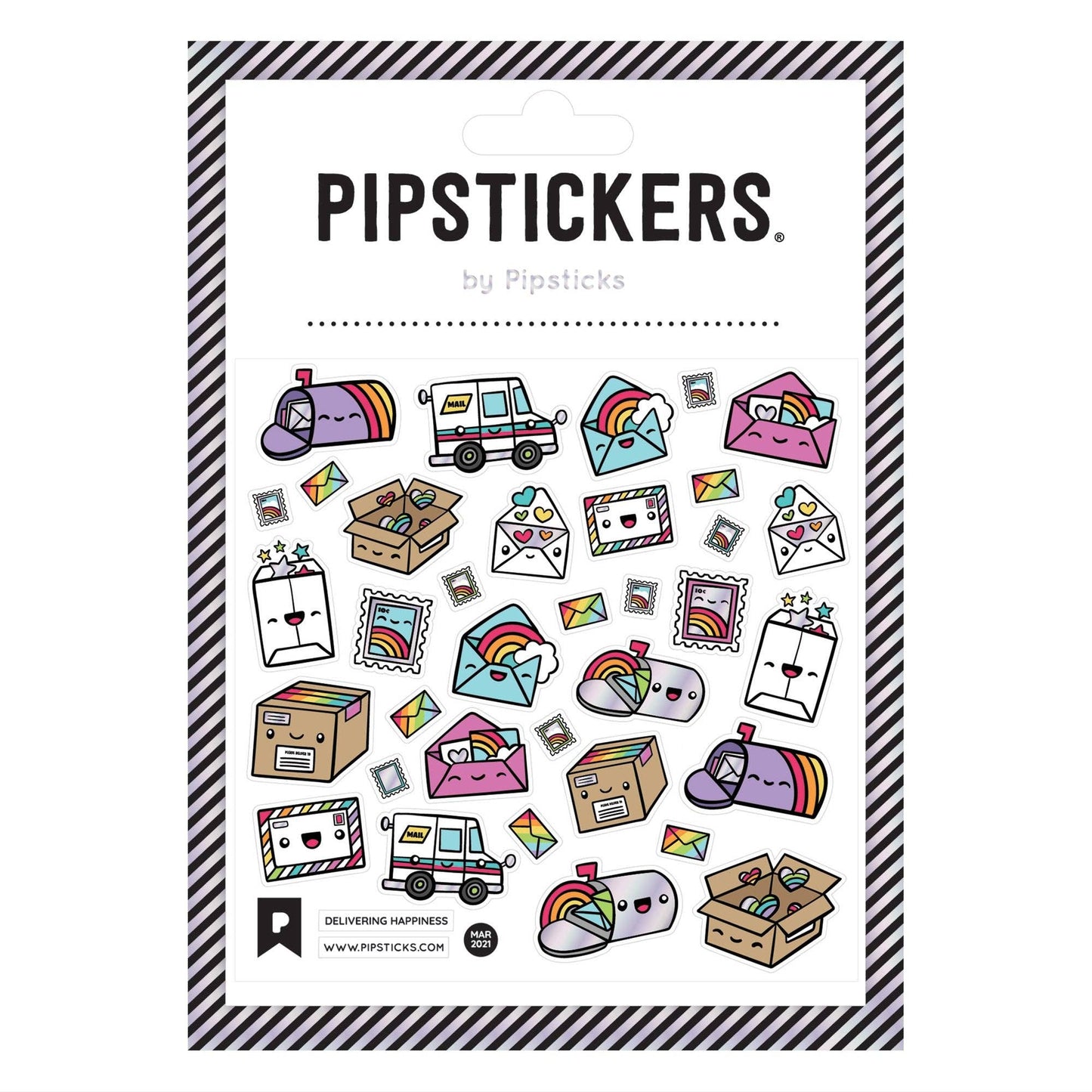 Pipsticks Sticker Sheet; Delivering Happiness
