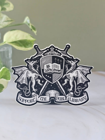 Support the Public Library Vinyl Sticker | Book Lover Gift