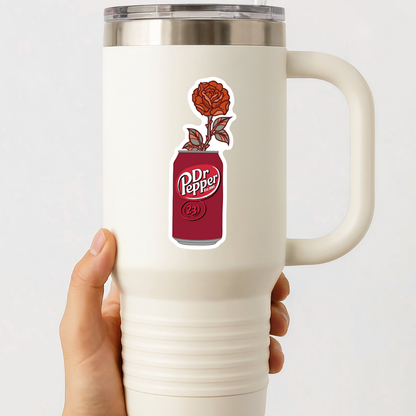 Vinyl Sticker; Dr Pepper Flower