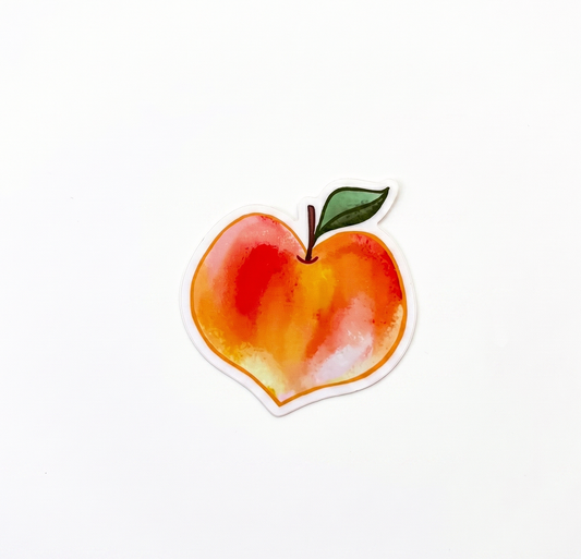 Vinyl Sticker; Big Peach - Made By Shellie