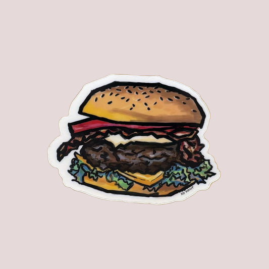 Vinyl Sticker; Hamburger