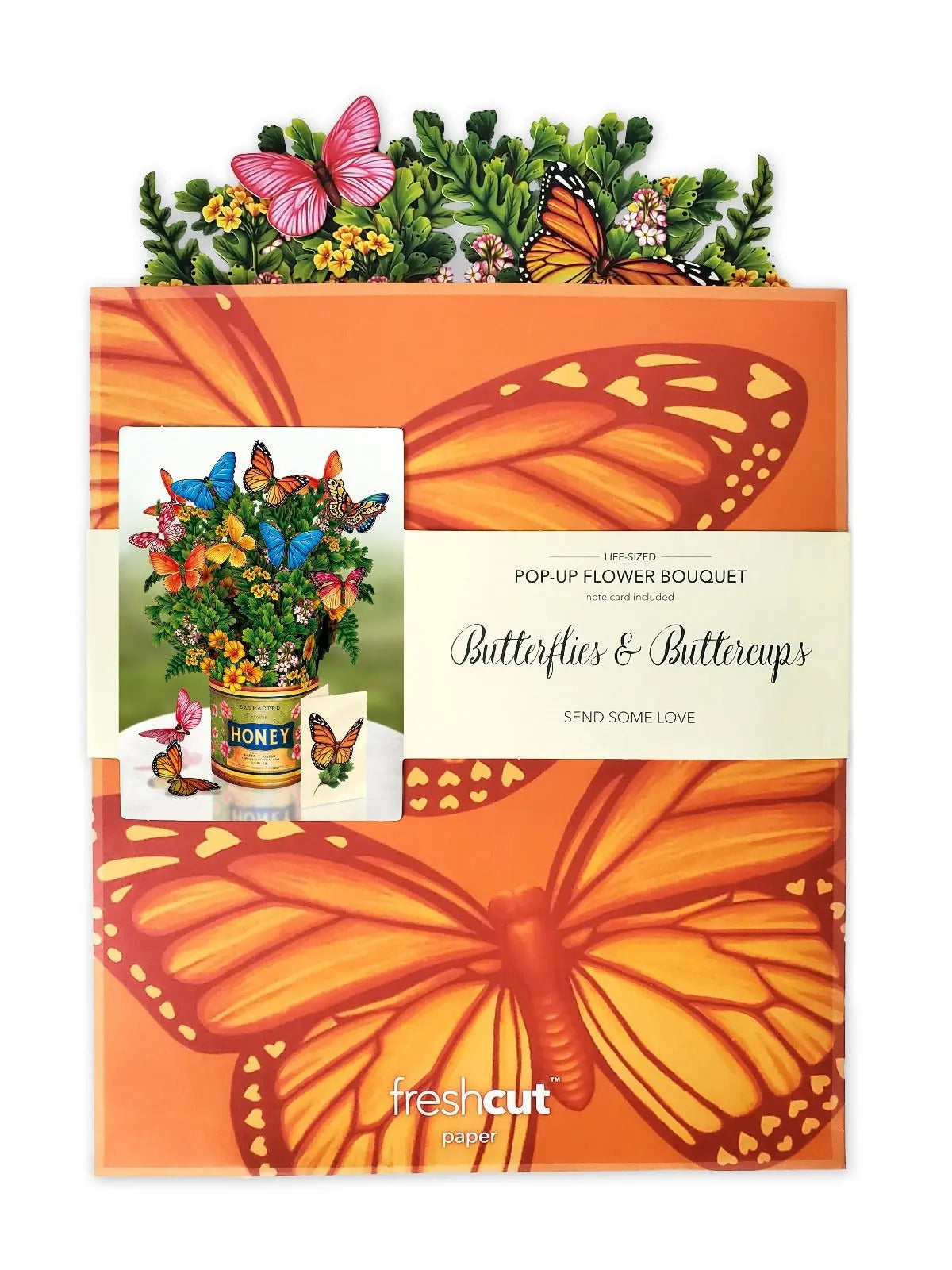 Pop-Up Greeting Card; Butterflies & Buttercups