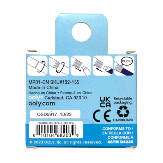 Fountain Pen Refills; Splendid Duo - Black & Blue Ink Cartridges