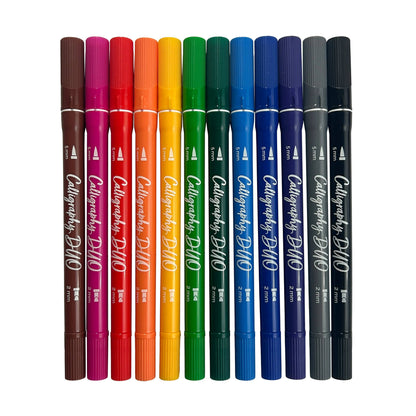 Ooly Calligrapghy Duo Markers (Double-ended, Set of 12)