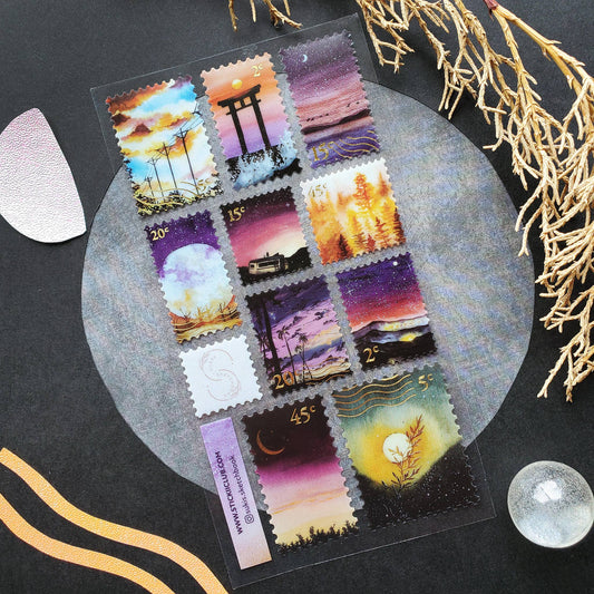 Sticker Sheet; After Sundown Stamps