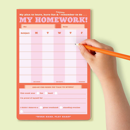 Notepad; Homework Can-Do Pad