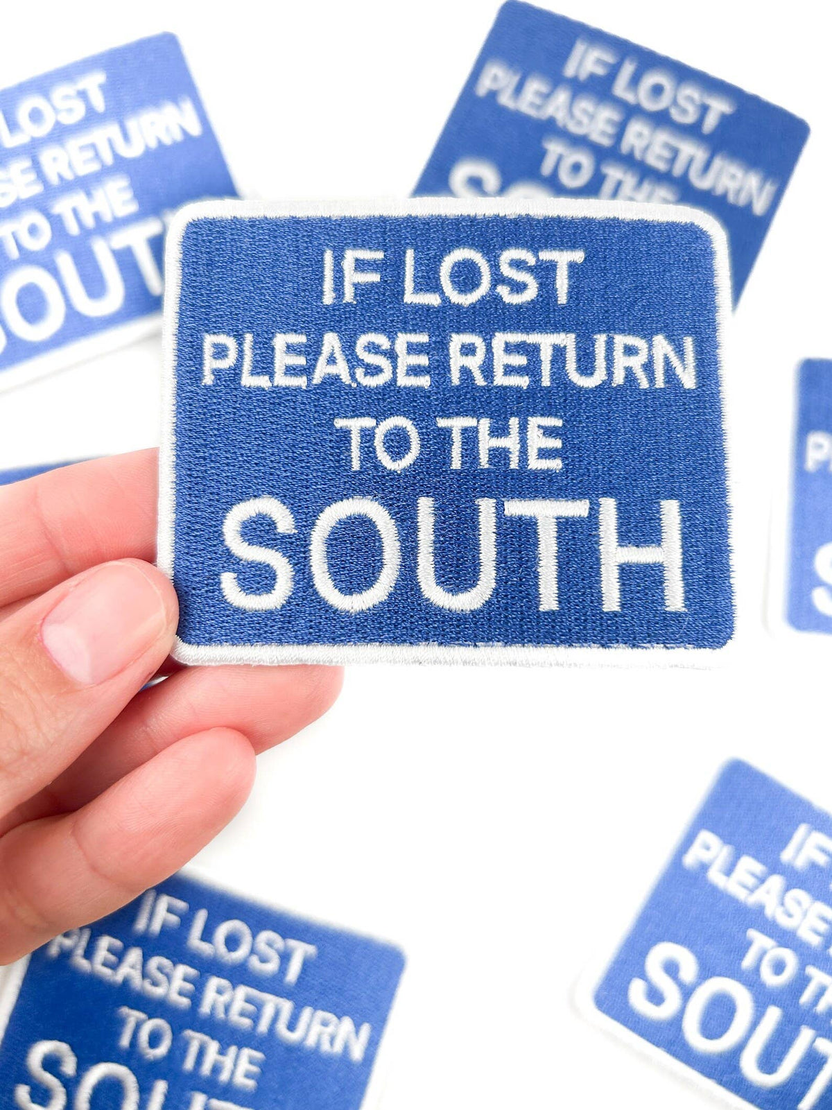 Iron-On Patch; If Lost Please Return to the South | Field Trip Threads