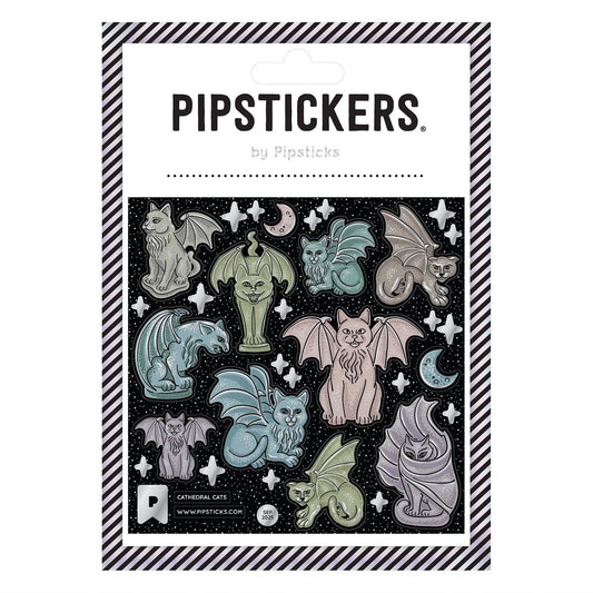 Pipsticks Sticker Sheet; Cathedral Cats
