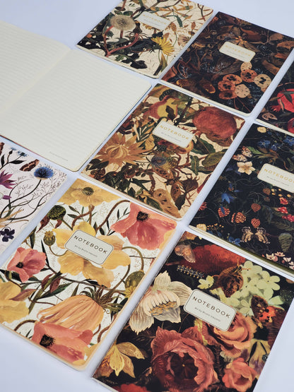 Notebook; Symmetrical Flora - BV by Bruno Visconti