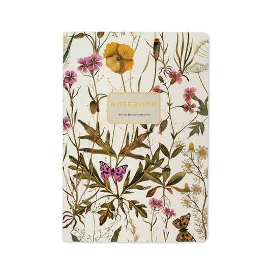 A5 Notebook; Violets and Greens - BV by Bruno Visconti