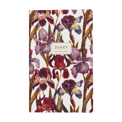 A5 Daily Planner; Irises (Vegan Leather)