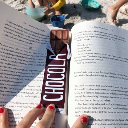 Bookmark; Bar of Chocolate (Die Cut) By Humdrum Paper