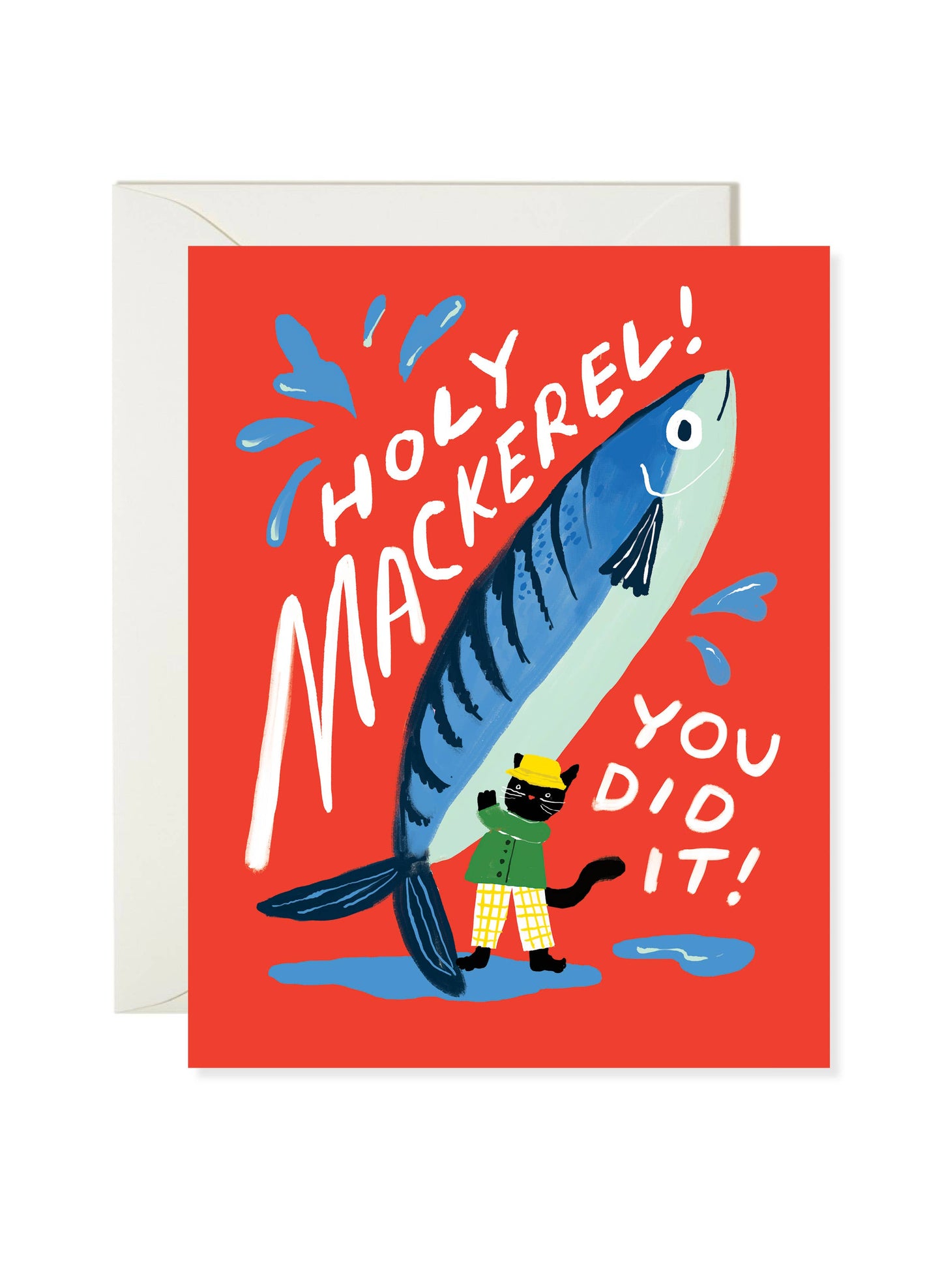 Congratulations Card; Holy Mackerel (Fish Pun)