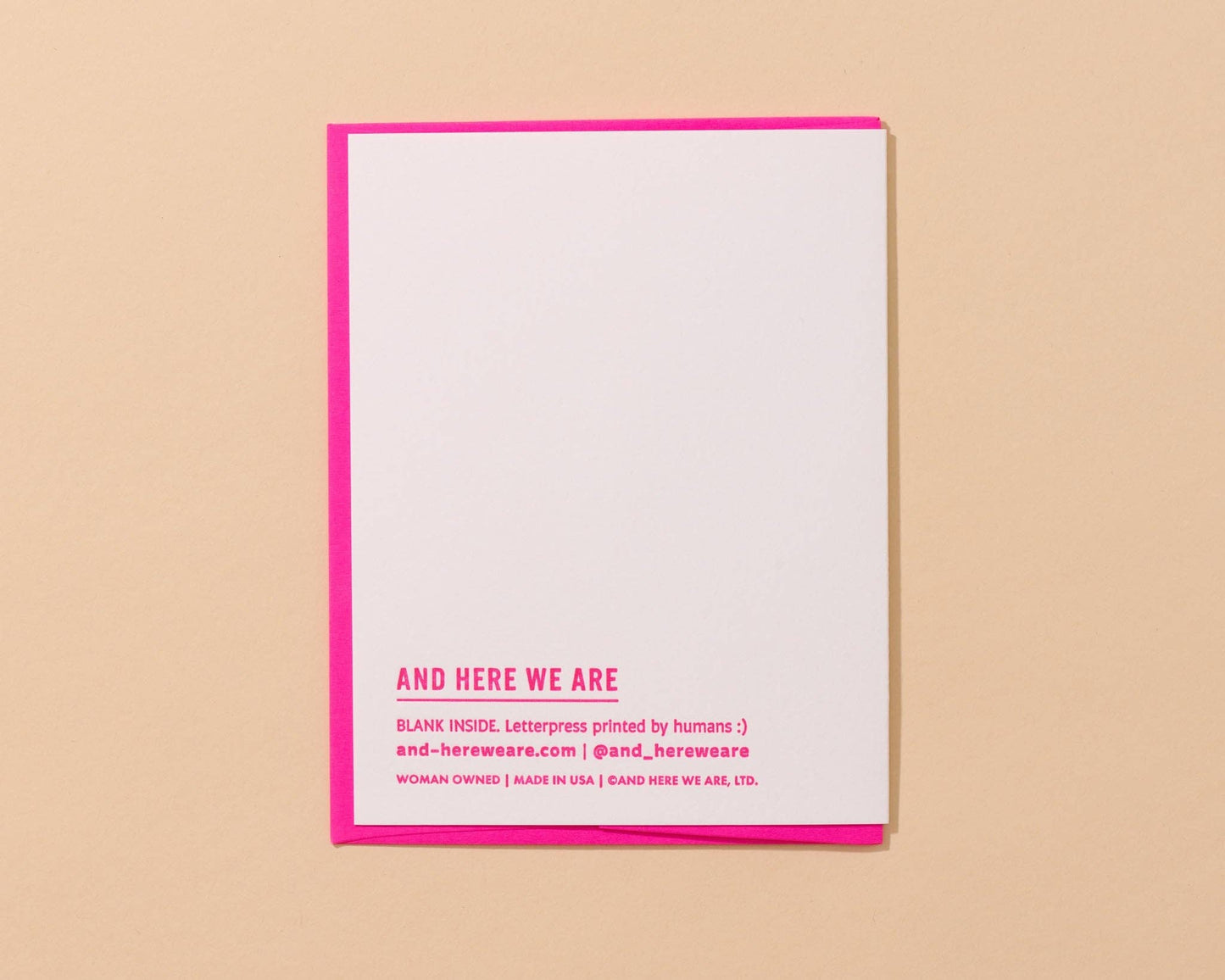 Baby Card; Made A Human (Letterpress, Funny)