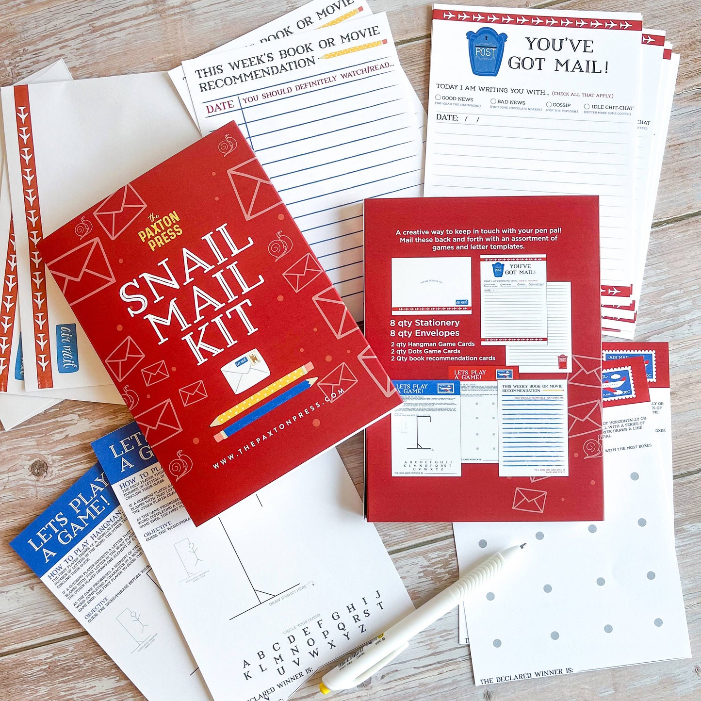 Pen Pal Kit; Snail Mail (Games & Letter Templates)