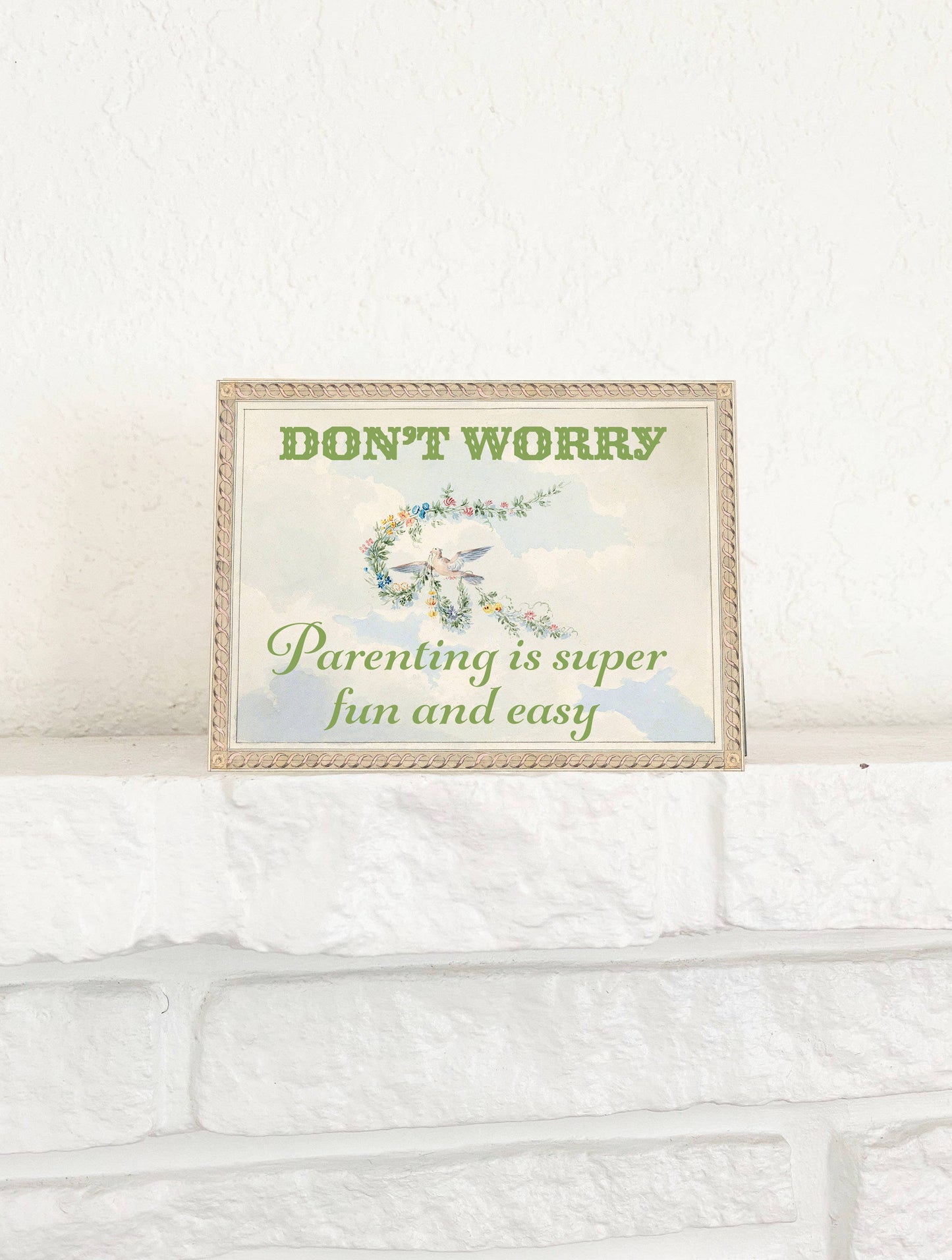 Parenting Card; Parenting is Easy and Fun (Funny Card for New Parents)