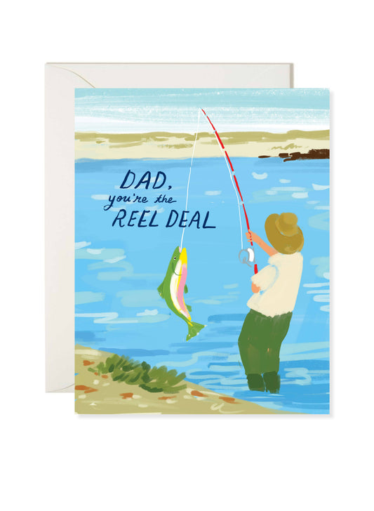 Dad Card; Reel Deal (Funny Pun Father’s Day Greeting Card)