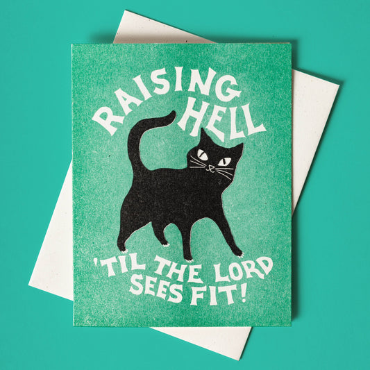 Birthday Card; Raising Hell (Risograph Card)