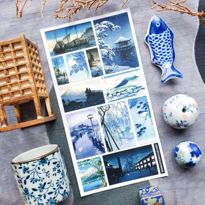 Sticker Sheet; Evening Over Edo