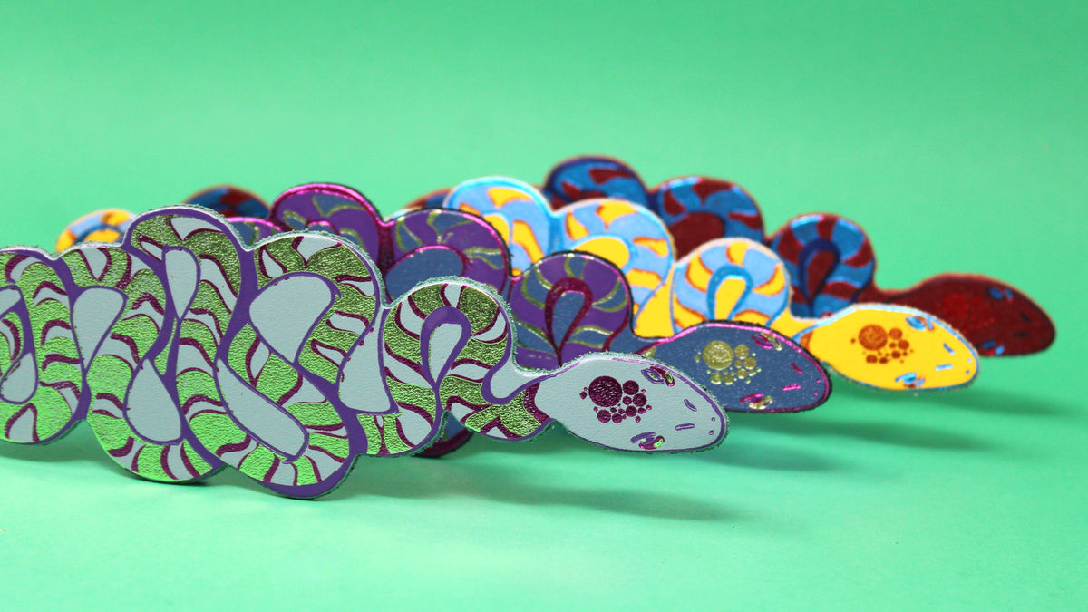 Leather Bookmark; Snake | Ark Colour Design
