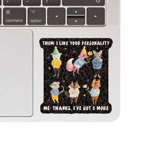 Vinyl Sticker; Multiple Personalities