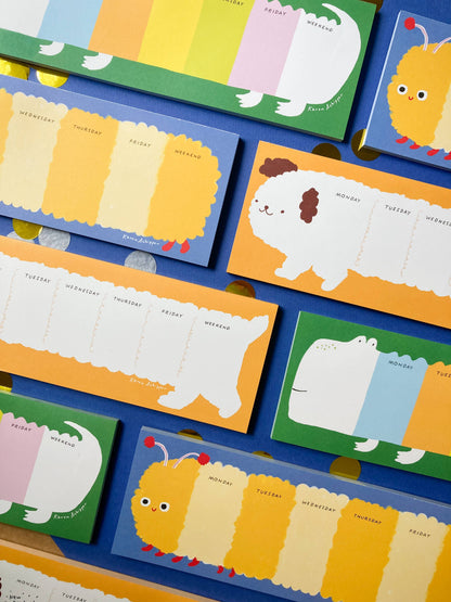 Weekly Desk Planner; Collin Caterpillar