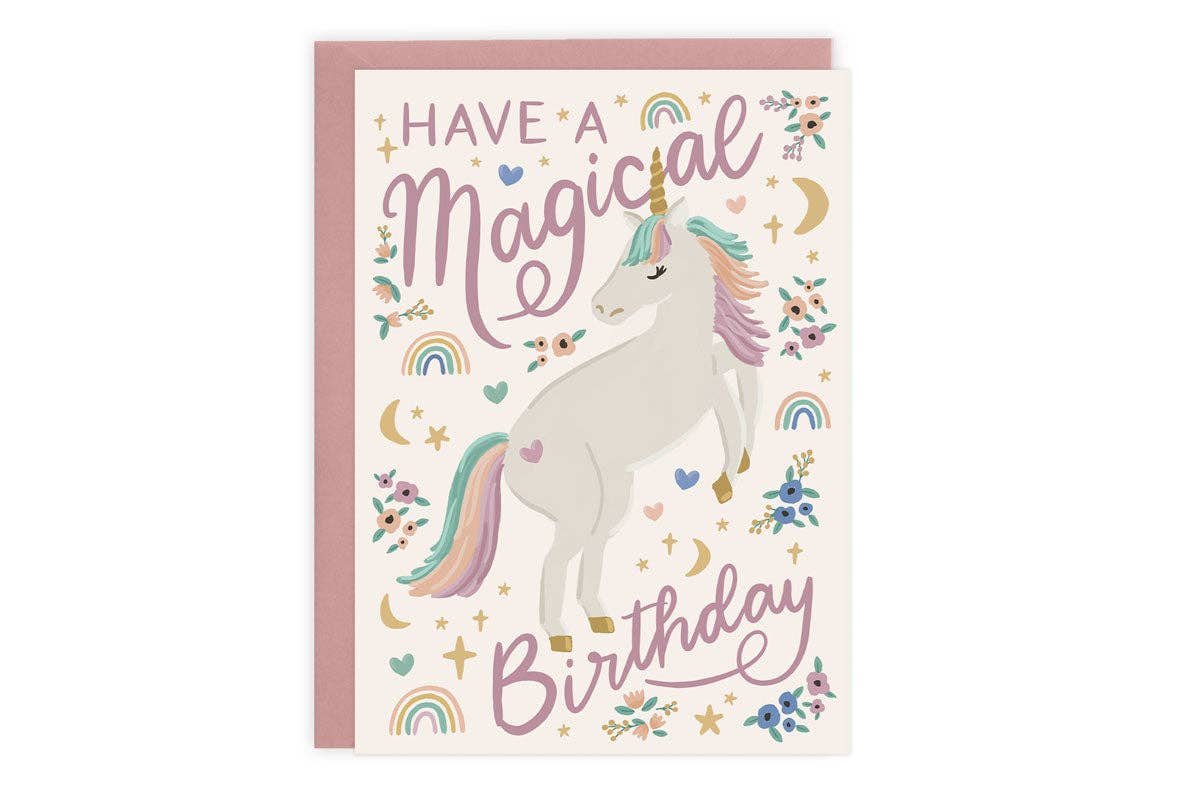Birthday Card; Unicorn