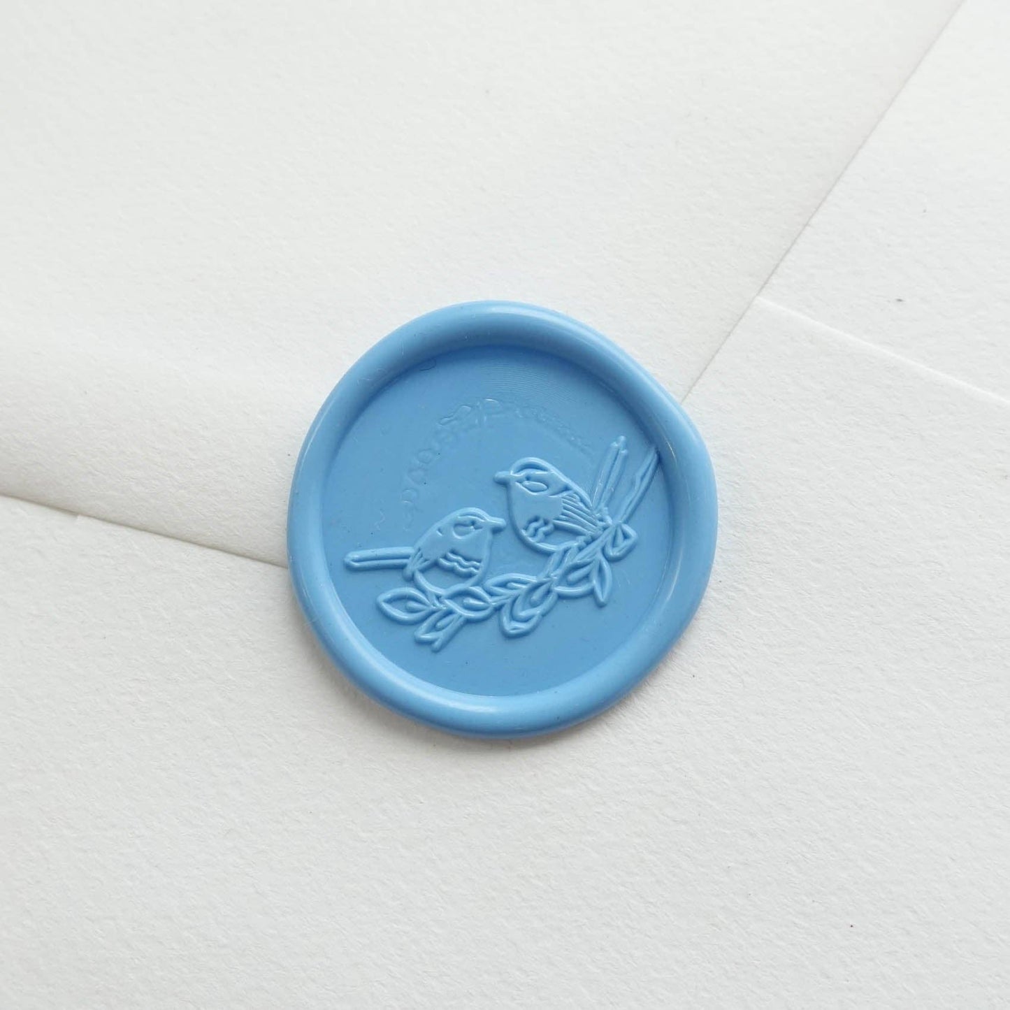 Wax Seal Stamp; Fairy Wrens Bird (With Handle, Gift Box, & Storage Bag)