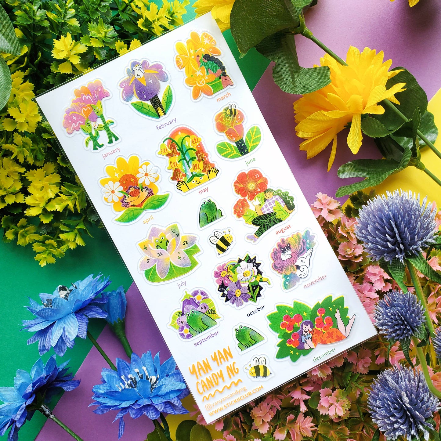 Sticker Sheet; Flower Power