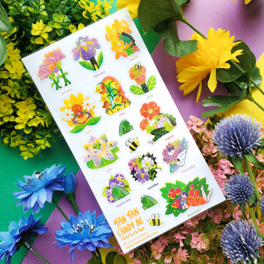 Sticker Sheet; Flower Power