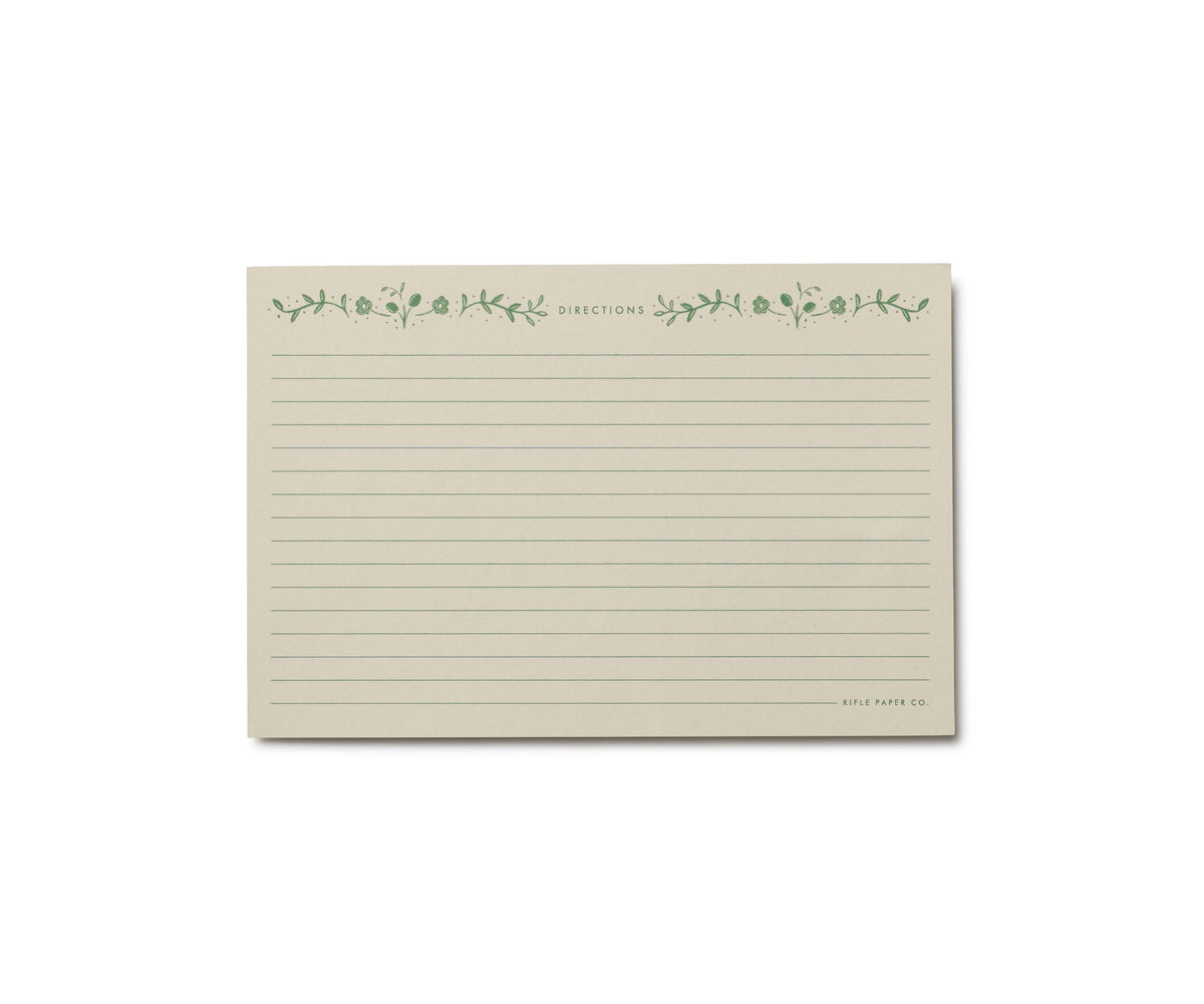 Rifle Paper Co. Recipe Cards; Artichoke (Pack of 12)