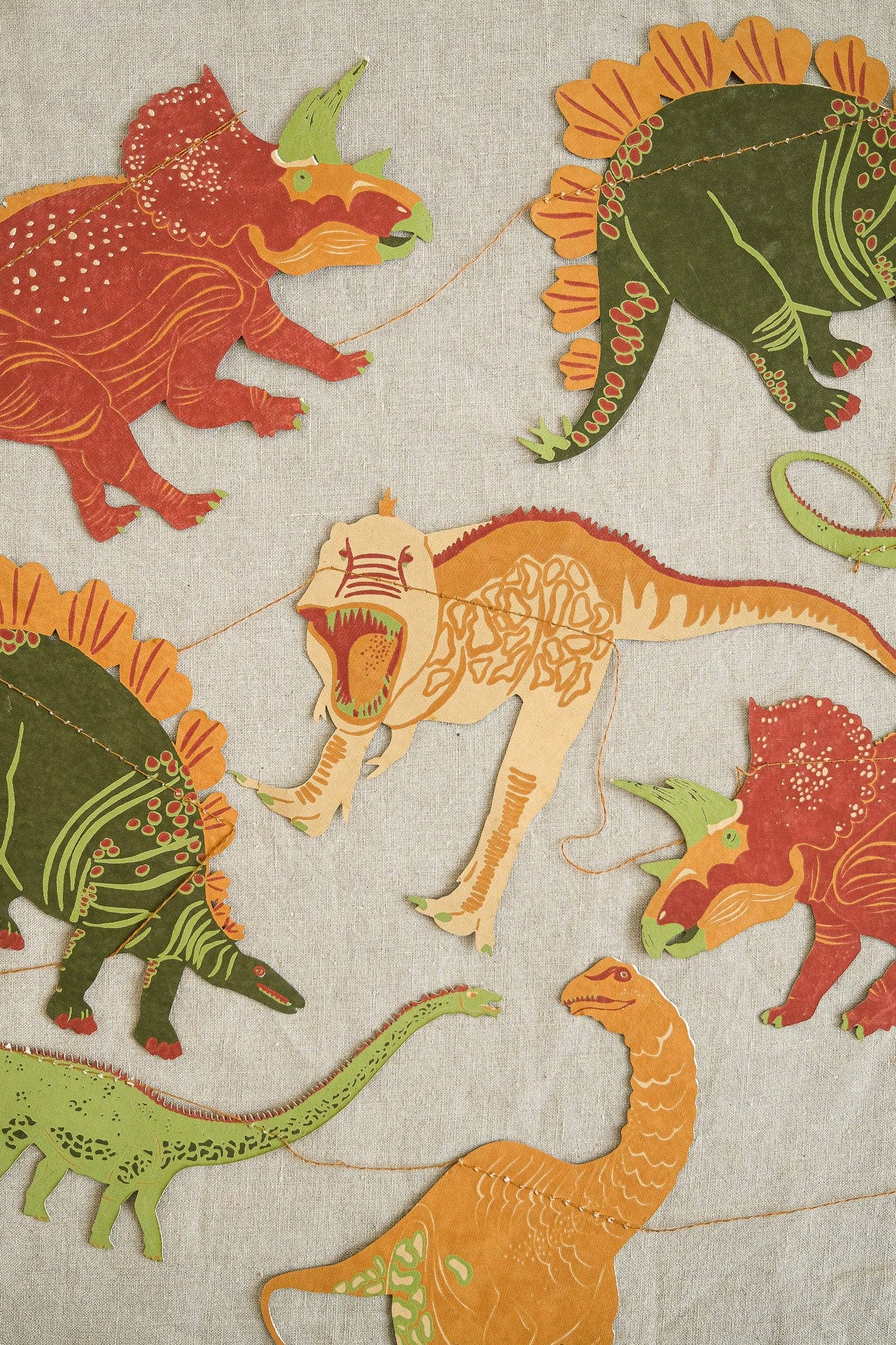 Sewn Garland; Dinosaurs