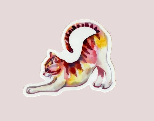 Vinyl Sticker; Big Stretch Cat