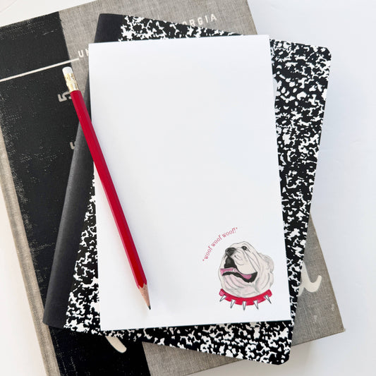 Notepad; Bulldog (50 Pages) By Natty Michelle Paperie