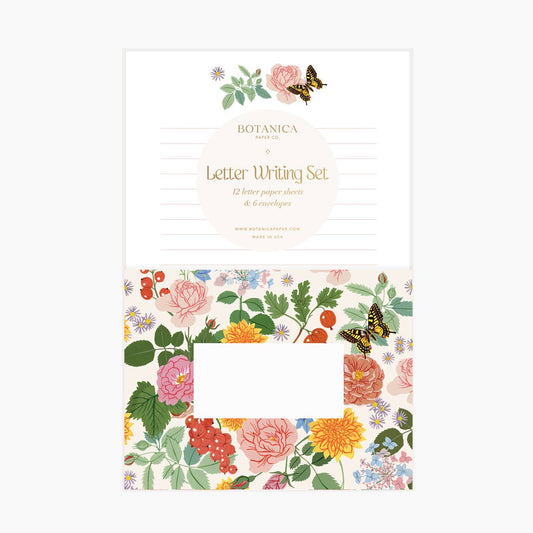 Letter Writing Set; Reverie By Botanica Paper Co. (12 Letters + 6 Envelopes)