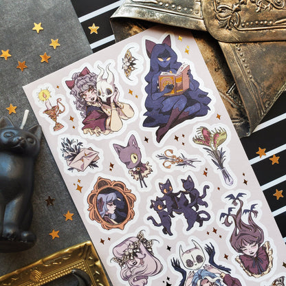 Sticker Sheet; Curious Cat Coven