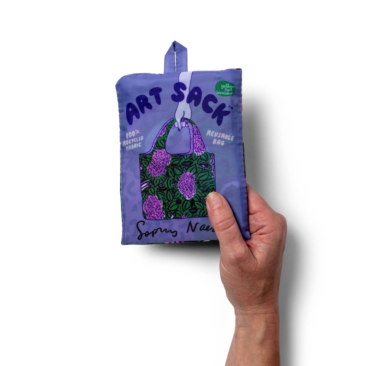 Tote Bag; Lilacs Art Sack by Sophy Naess | Yellow Owl Workshop