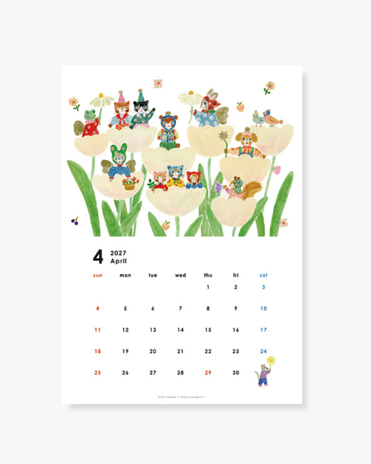 Wall Calendar; Aiko Fukawa 2027 | Her Winter Flowers