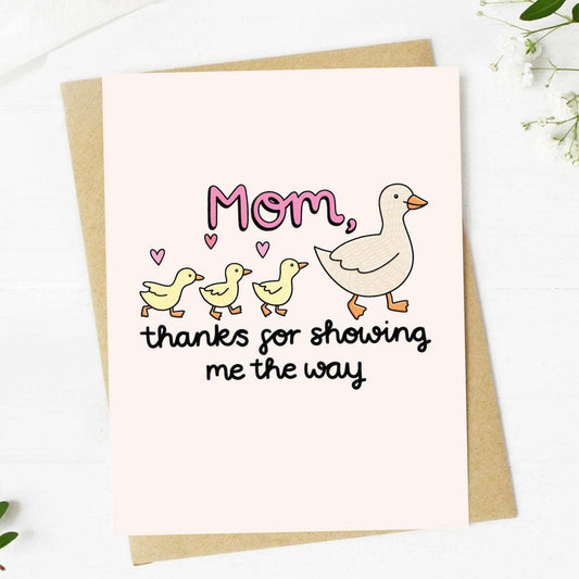 Mother's Day Card; Mother Duck and Ducklings