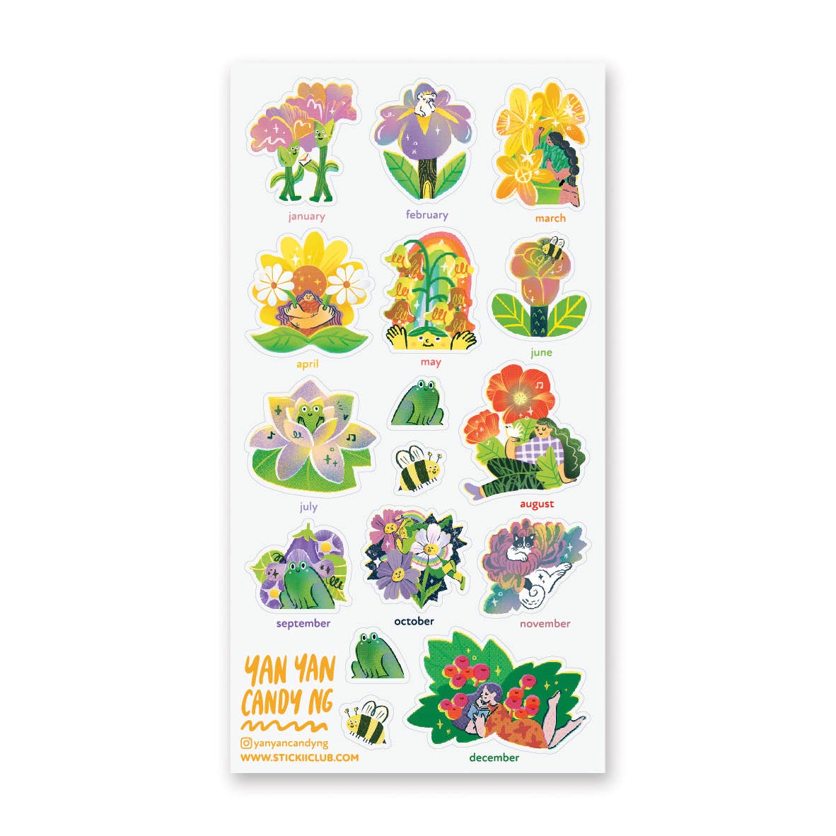 Sticker Sheet; Flower Power